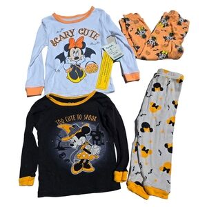 Disney minnie mouse 18 & 24 Months witch Bat  Halloween pajamas